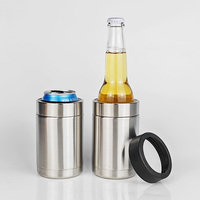 Porte-canettes isotherme double paroi en acier inoxydable personnalisé pour canettes de bière