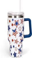 Gobelets isothermes à double paroi en acier inoxydable de 40 oz, motif drapeau américain, collection du 4 juillet et du Memorial Day