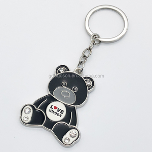 Quà Tặng Khuyến Mãi Croatia Lưu Niệm Mini <span class=keywords><strong>3D</strong></span> Teddy Móc Chìa Khóa Kim Loại Bạc Dễ Thương Gấu Keychain Biểu Tượng Tùy Chỉnh Bán Buôn Dây Móc Khóa - Product Image 5