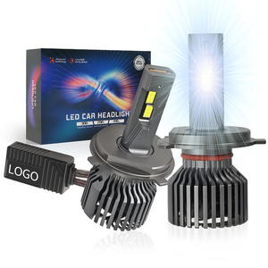 Tres colores alto coche Led bombillas Luces LED Auto ventilador Canbus H1 H3 H4 H7 H11 9005 9006 faro coche LED faro - Product Image 1