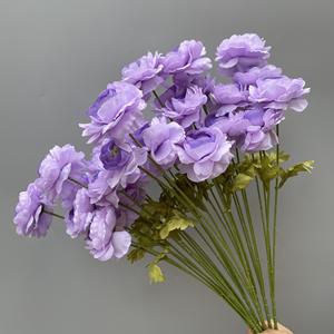 Vente en gros d'Hortensia de fleurs artificielles de soie pour mariage violet avec pièces de tige pour accessoires de guidage routier au plafond - Product Image 6