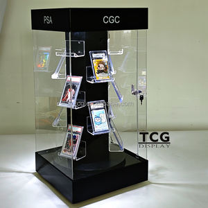 TCG Magasin personnalisé Acrylique LED Vitrine Conception rotative Affichage Sac de cartes <span class=keywords><strong>Pokemon</strong></span> Carte de sport <span class=keywords><strong>PS</strong></span> a Level Stockage de cartes - Product Image 4