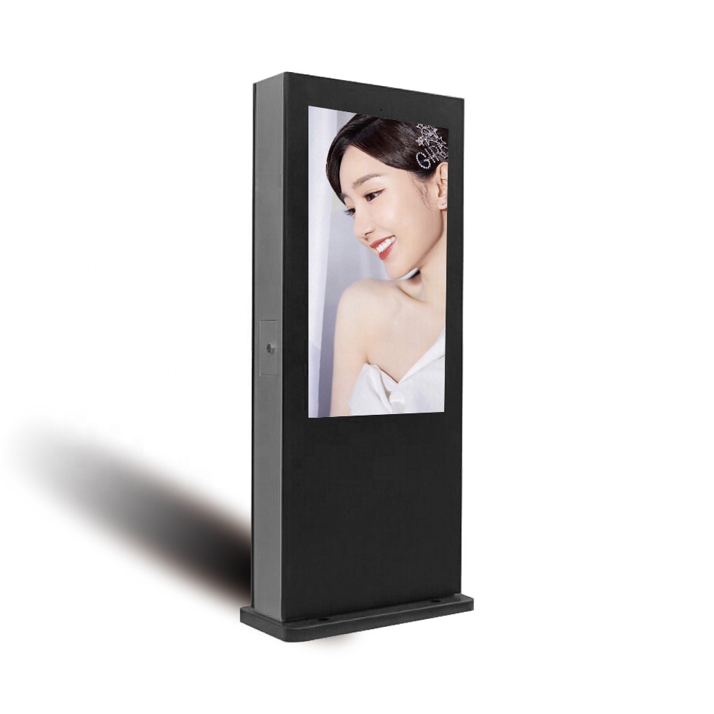 65 дюймов ip65 водонепроницаемая наружная цифровая вывеска, высокая яркость ЖК-дисплей рекламы, наружная реклама 1080p киоск