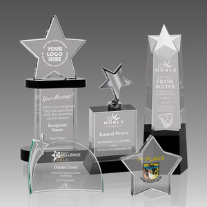 Trofeo de Cruz Maltesa de cristal personalizado con grabado gratuito, regalo de negocios, trofeo de cristal decorado - Product Image 3
