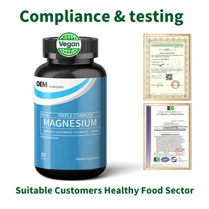 Cápsulas Veganas de Complejo Triple de Magnesio, Misma Fórmula, Diferentes Cápsulas, Aptas para el Mercado de la UE, para Mercados de Demanda Especial - Product Image 5