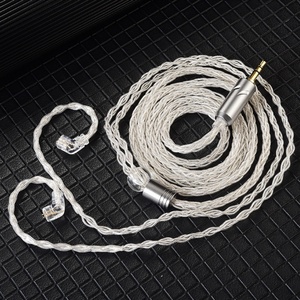 Câble d'accessoire professionnel pour moniteur intra-auriculaire, prise <span class=keywords><strong>audio</strong></span> plaquée argent 3,5 mm, longueur 1,2 m, câblage en cuivre de haute pureté, remplacement - Product Image 4