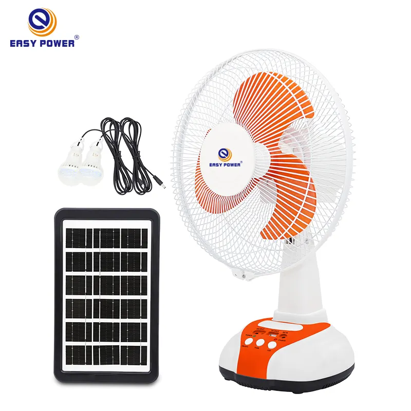 Dễ dàng điện AC DC hỗ trợ ánh sáng hệ thống năng lượng mặt trời bảng Fan 16 inch quạt năng lượng mặt trời với bảng điều khiển và pin năng lượng mặt trời có thể sạc lại fan đối với trang chủ