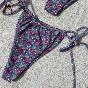 Conjunto de <span class=keywords><strong>Bikini</strong></span> Brasileño Personalizado de Dos Piezas con <span class=keywords><strong>Tanga</strong></span> Micro, Traje de Baño Triangular para Mujer, Ropa de Baño Sexy - Product Image 6
