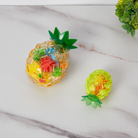 Linda fruta en forma de manzana/fresa/sandía/piña caja de plástico caja de embalaje caja de dulces