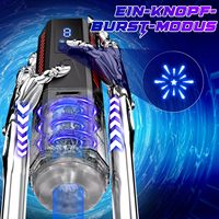 Masturbateur Électrique Rotatif et Vibrant à Double Choc pour Hommes, Réplique 3D Réaliste de Vagin, Machine de Masturbation Mains Libres