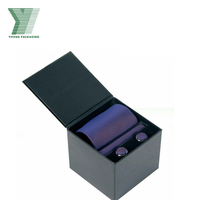 Boîte cadeau carrée à fermeture magnétique rigide de haute qualité en gros personnalisée Boîte d'emballage pour cravate pour homme avec plateau intérieur