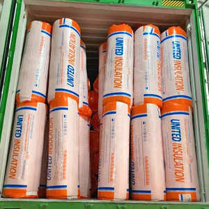 Rouleau <span class=keywords><strong>de</strong></span> fibre <span class=keywords><strong>de</strong></span> <span class=keywords><strong>verre</strong></span> certifié UL723 aux États-Unis, épaisseur 3,5 pouces, largeur 48 pouces, avec feuille d'aluminium pour l'isolation des toits <span class=keywords><strong>de</strong></span> bâtiments métalliques - Product Image 5