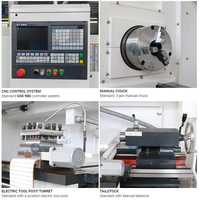 Petite machine à tour CNC horizontale CK6136, tour de table de type léger avec structure à banc plat, capacités moyennes