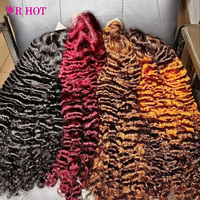 Perruques de cheveux humains vietnamiens ondulés profonds colorés haute densité, sans colle, avec dentelle HD 13x4 13x6, pour femmes noires