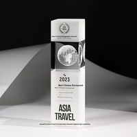 Trophée personnalisable en cristal gravé à l'intérieur, haut de gamme, logo créatif 3D, souvenir de célébration d'entreprise, récompense pour les employés excellents