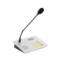 Système d'interphone de diffusion SIP avec écran LCD, microphone col de cygne, console de pagination IP industrielle de bureau