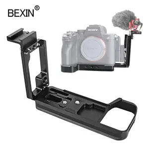 ที่จับกล้อง BEXIN รูปตัว L สำหรับถ่ายวิดีโอแนวตั้ง พร้อมแผ่น L แบบปลดเร็ว สำหรับกล้อง <span class=keywords><strong>Sony</strong></span> A73 <span class=keywords><strong>A7M3</strong></span> A7R3 A7III - Product Image 1