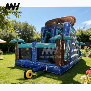 Château gonflable et toboggan aquatique combinés, carnaval d'été, maison de rebond, lunettes de soleil, aire de jeux gonflable <span class=keywords><strong>à</strong></span> <span class=keywords><strong>vendre</strong></span> - Product Image 5