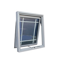 Fenêtre d'auvent à cadre en aluminium standard australien certifiée CE AS2047 avec verre émaillé à rupture thermique