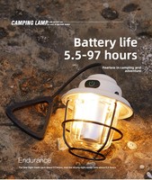 Lampe de camping suspendue à haute luminosité, à intensité variable, longue durée, fonctionnant avec des piles AA, lampe d'urgence