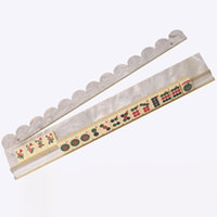 Règle de Mahjong Américain Professionnelle Moderne en Acrylique Effet Écaille de Tortue, Portable, de Luxe, avec Bord Ondulé et Fente pour Cartes