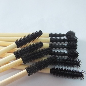 Brosse à mascara pour cils en silicone souple avec manche en bambou, outil de séparation des cils jetable et écologique, applicateur de cils en silicone - Product Image 4