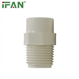 IFAN White Pvc Pipes And Fittings Full Size Male Thread Socket Pvc Fittings