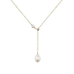 Collar de Perlas en Forma de Gota con Diseño en Y para Mujer, Estilo Lujoso de Instagram, Cadena para Clavícula con Diseño Exclusivo, 2021 - Product Image 5