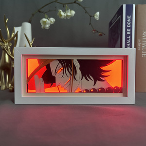 230 Designs Lámpara LED de Papel Tallado 3D de Moda con Diseños de Anime de One Piece (Zoro y <span class=keywords><strong>Luffy</strong></span>), con Cubierta de Acrílico ABS, En Stock - Product Image 2