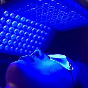 Infrarood Foto Dynamische Led Masker Schoonheid Hals Siliconen Rood Licht 6 Kleuren Pdt Led Licht Machine Rood Licht Therapie Masker