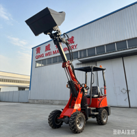 Mini Caricatore Frontale Elettrico a Batteria 60V, Carico Nominale 400kg, Motore Idraulico ad Alta Efficienza, Pompa a Ingranaggi, Vendita all'Ingrosso OEM