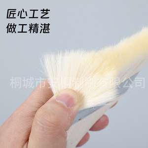 Pinceau en laine à poils doux, manche en bois, pour peinture, revêtement, nettoyage, huilage, barbecue, pâtisserie - Product Image 1