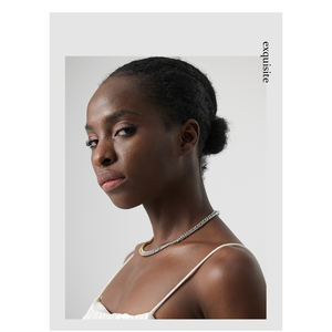 Collar JINYOU 691 con Textura Metálica Minimalista, Chapado en PVD de 18K, Cadena de Acero Inoxidable 316L - Product Image 4