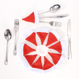 Sombreros Navideños Miniatura al por Mayor 2025, Gorros de Navidad, Porta Cubiertos, Decoración para Cuchillo y Tenedor WB08061 - Product Image 1