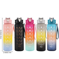 Bouteille d'eau sport dégradée 750 ml sans BPA avec logo personnalisé, en Tritan, anti-fuite, pour l'école, la gym, les activités de plein air, cadeaux promotionnels