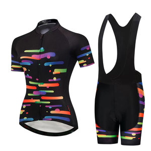ZEDE Long Ride Comfort <b>Women</b> <b>Cycling</b> Jersey and <b>Bib</b> <b>Shorts</b> Set Custom Logo Skin Friendly Fabric Quick Dry for Leisure <b>Cycling</b> - Product Image 2
