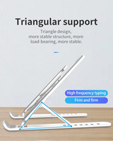 Support pliable en plastique pour ordinateur portable, base de support pour MacBook Pro, support de bureau pour PC, support de refroidissement pour ordinateur portable