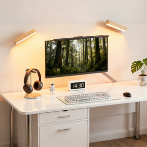 Wood <b>Wall</b> Lamp Led Touch Control Dimmable Minimalist Bedroom <b>Bedside</b> <b>Lighting</b> Beige 120cm - Product Image 4