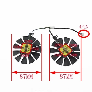87mm 4pin DC 12V 0.4A PLD09210S12HH T129215SU <span class=keywords><strong>GTX</strong></span> 1070 <span class=keywords><strong>1080</strong></span> GPU Ventilateur Pour <span class=keywords><strong>ASUS</strong></span> RX 570 480 <span class=keywords><strong>GTX</strong></span> 1070 <span class=keywords><strong>1080</strong></span> Carte Vidéo Ventilateur De Refroidissement - Product Image 2