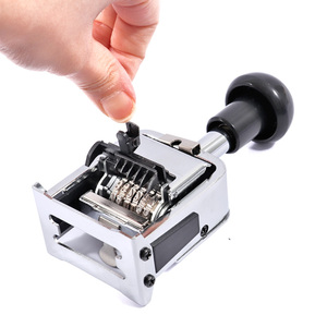 Foska 6/7/8/10 chữ số chuyên nghiệp kim loại thép không gỉ Tự mực ngân hàng tài liệu số đánh dấu máy với hộp giấy đóng gói - Product Image 5