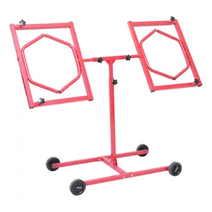 Mobile Rotating Wheel Hub Repair Stand Dual Wheel Rim Rotating Paint Stand Hub Placed Stand