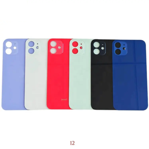 Remplacement de fenêtre arrière à grand trou pour <span class=keywords><strong>iPhone</strong></span> <span class=keywords><strong>12</strong></span> Mini <span class=keywords><strong>12</strong></span> <span class=keywords><strong>Pro</strong></span> Max porte de couverture de batterie de panneau de verre arrière - Product Image 4