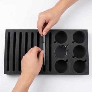 Plateau organisateur en <span class=keywords><strong>mousse</strong></span> amortissante personnalisé (PE, PU, EVA, XPE, IXEP) pour rangement <span class=keywords><strong>de</strong></span> cuisine, support pour tasses et verres dans les placards - Product Image 1