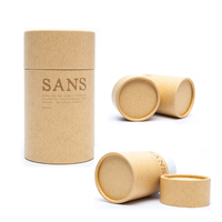 Emballage biodégradable à bas prix en carton Conteneurs de bâton de déodorant push-up Tube de papier de baume à lèvres Kraft blanc noir brun