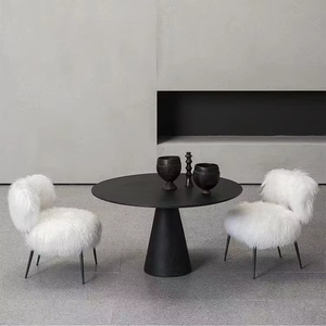 Fauteuil individuel en <span class=keywords><strong>laine</strong></span> avec pieds en acier inoxydable noir, mobilier de maison très demandé pour salon - Product Image 5