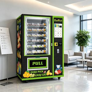 Distributeurs automatiques de nourriture fraîche et de repas en libre-service, salades préemballées, coupes de fruits, desserts, distributeur automatique, kiosque à écran tactile - Product Image 1