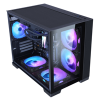 SAMA de doble cara de vidrio templado micro ATX caja de la computadora soporte 240 enfriador de líquido mini ITX caja OEM ODM caja de la PC