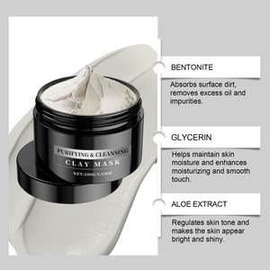 Mascarilla de Arcilla Reparadora Profunda, Control de Grasa, Eliminación de Puntos Negros, Reduce los Poros, Calma la Irritación, Piel Grasa y Mixta, 100g - Product Image 2