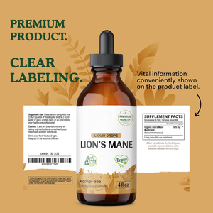 Suplemento de extracto de hongo de Melena De León orgánico OEM Lion Manes Oil Lions Mane Liquid para enfoque de memoria y claridad - Product Image 3