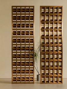 Parete interna decorazione in acciaio inox divisorio divisorio per soggiorno in metallo schermo - Product Image 1